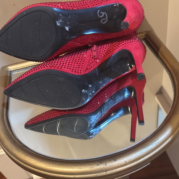 Fabulous, red hot rhinestone boots! - Picture 5 of 6